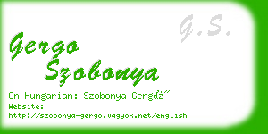 gergo szobonya business card